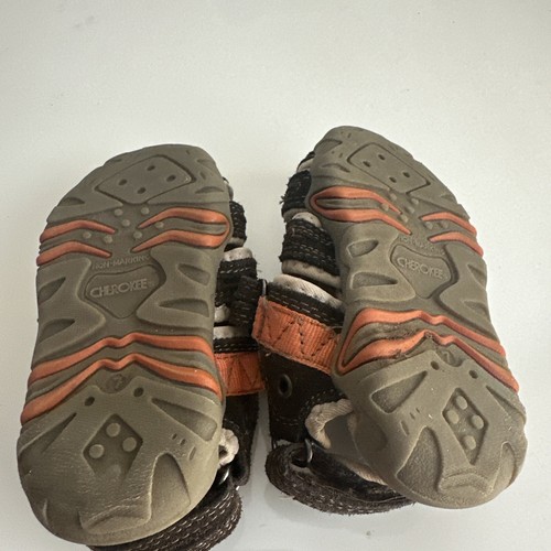 CHEROKEE boys water sandals tan shoes size 7 - Picture 7 of 8