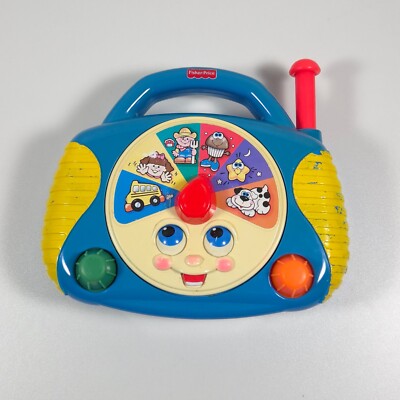 Vintage Fisher Price Chatter Radio Musical Nursery Rhyme Toy 1998