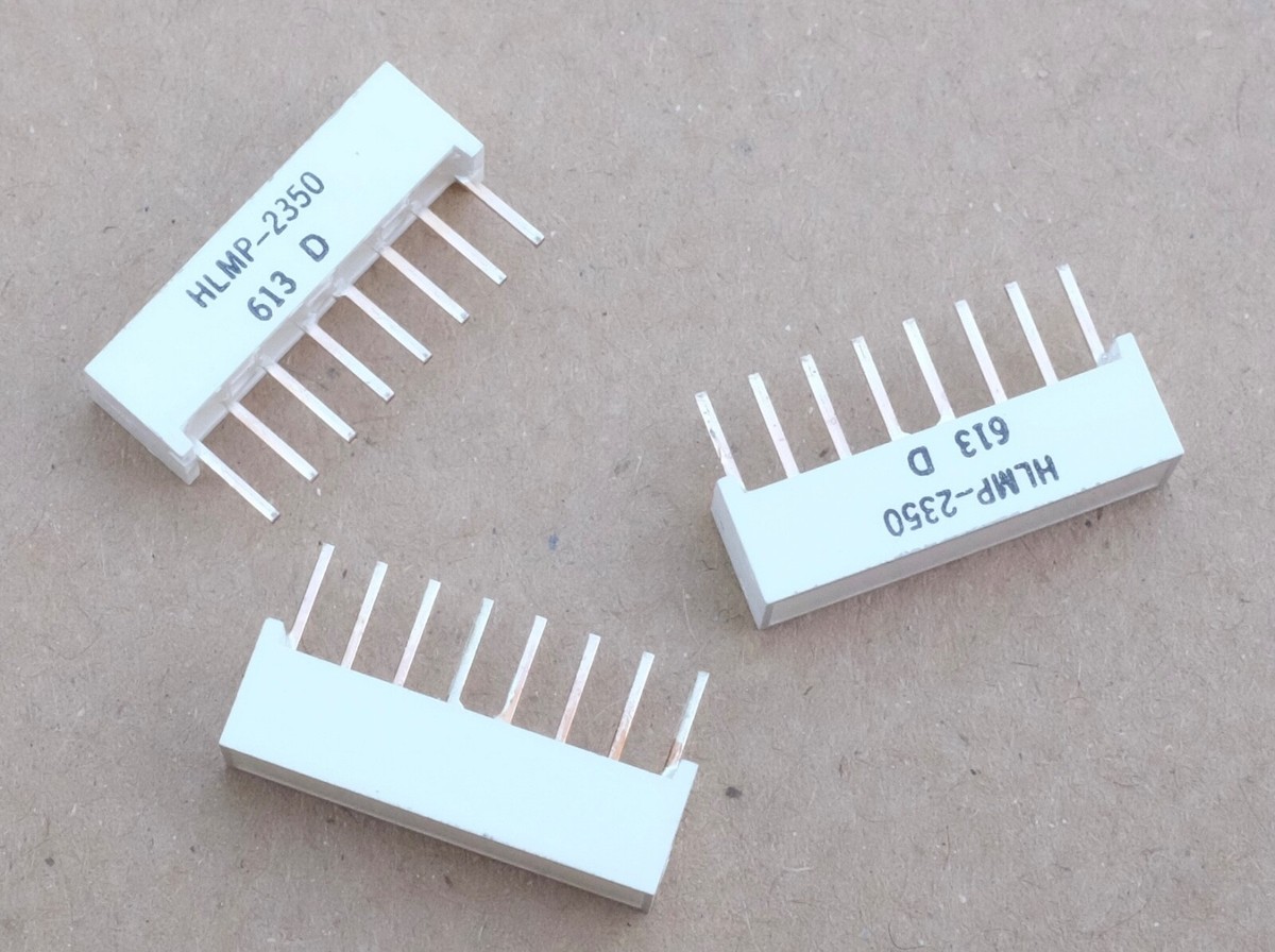 Lot De 3 LED Broadcom Avago HLMP-2350 - Barre Réseau 613 D - Neufs Sous Emballage D’origine
