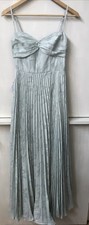 Azazie A00 Akiko Agave Floral Burnout Chiffon Pleated Bridesmaid Dress NWT