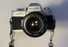 Vintage Minolta SRT101 Film Camera Body W/MC ROKKOR-X PG 50mm 1:1.4 Lens Strap