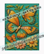 500 piece jigsaw puzzle Orange Butterfly 3D Look Floral garden