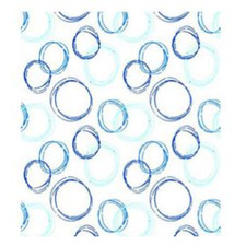 TENDA DOCCIA POLIESTERE 240X200 BOLLE BLU- CF. BUSTA
