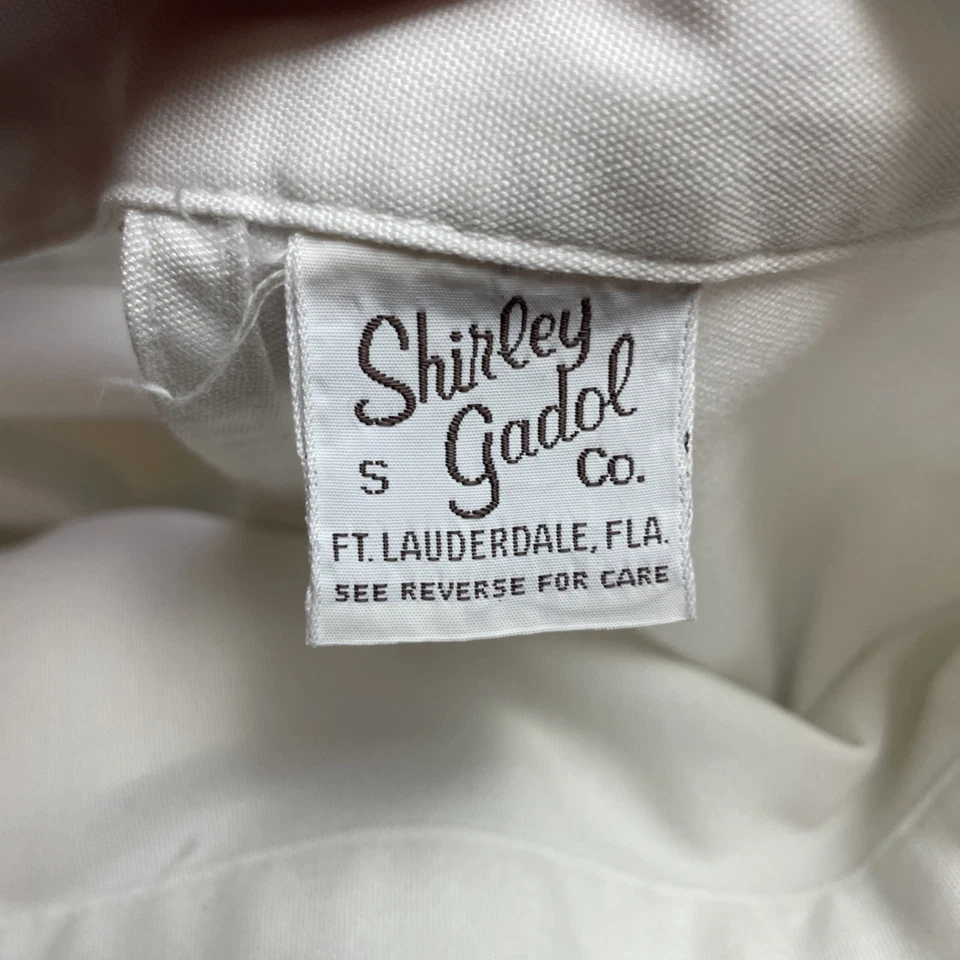 Falda envolvente Shirley Gadol vintage años 70 para mujer S blanca bordada rana lirio almohadilla Foto 4 de 4