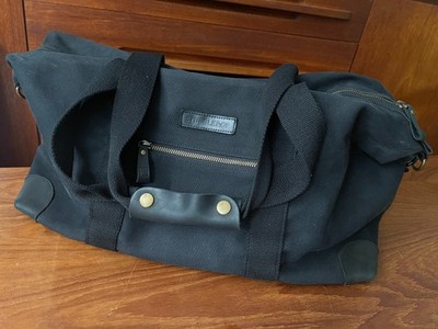 STUBBLE & CO WEEKENDER SCHWARZ REISETASCHE HERREN CANVAS LEDER REISSVERSCHLUSS REISETASCHE