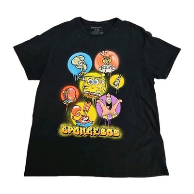 SpongeBob SquarePants T Shirt Graffiti Squidward Sandy Cheeks XL Nickelodeon