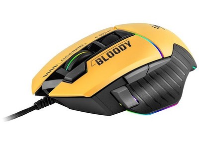 A4Tech Bloody W95Max USB Sport Lime Kabelgebundene Maus