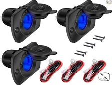 12V Car Cigarette Lighter Socket Female 12 Volt Power Outlet Replacement wi