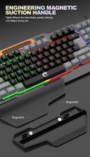 Rainbow LED Gaming Keyboard and Backlit Mouse Combo for Laptop PC Computer Game