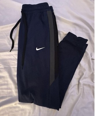Nike Therma-Fit Navy Blue Cuffed Tapered Training Joggers With Zip Pocket