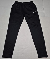 Nike DriFit Jogger Sweatpants Womens M Black Drawstring Stretch Waist Zip Pocket
