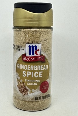 McCormick GINGERBREAD SPICE Finishing Sugar 3.81 oz Limited Edition BB 6/26 NEW