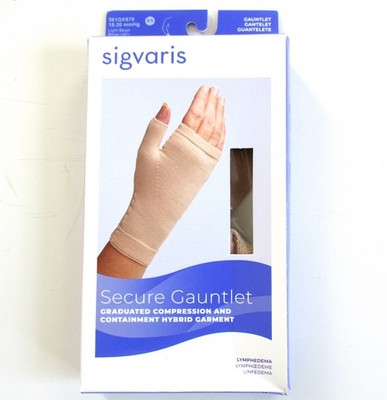 Sigvaris Graduated Compression Gauntlet 561GXS78 Light Beige Lymphedema New
