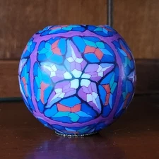 Vintage Magic Glow Candle Whimsigoth Star Dark Psychedelic Life Lines ☆LIT ONCE☆