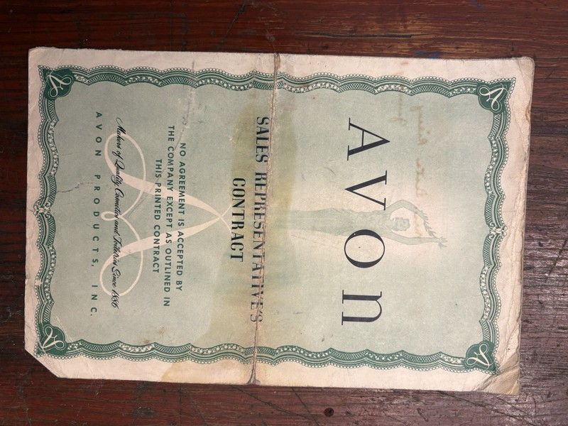 1958 AVON Sales Contract 