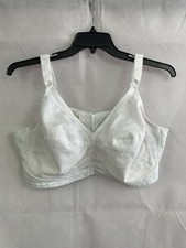 Playtex 18 Hour Bra Cooling Comfort Straps Wire Free Bra Size 48C White BN5