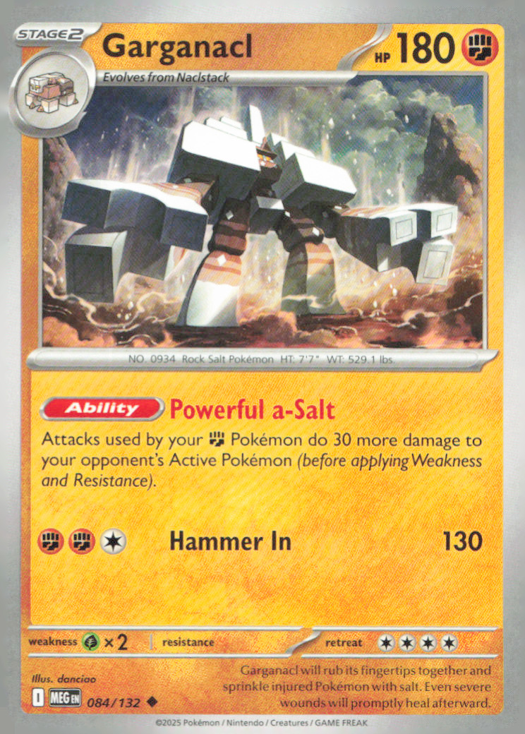 Garganacl Uncommon ME01: Mega Evolution 084/132 NM
