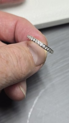 Diamant Ehering oder Eternity Weißgold gepunzt schöne weiße Diamanten 