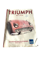 2001 Moss Motors Triumph Tr2 Tr3 Tr4 Tr4a Parts Catalog Vintage
