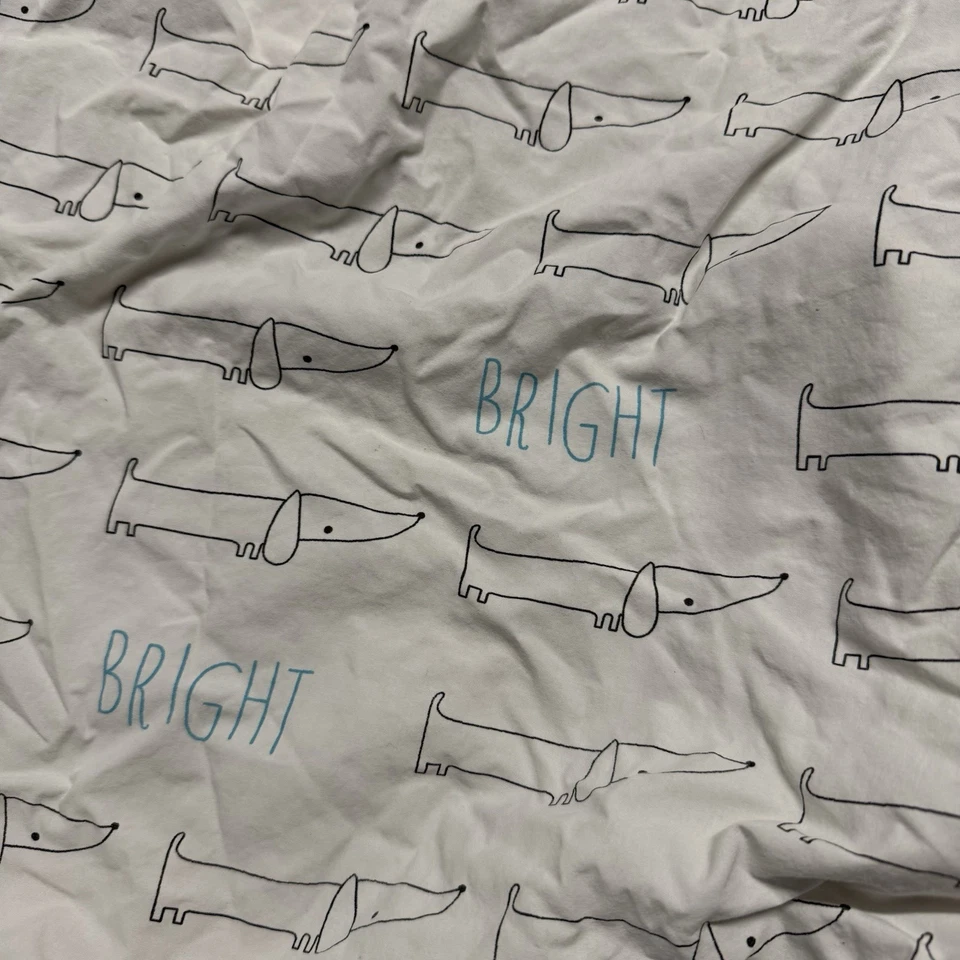 The Land of Nod Fitted Crib Sheet Crate & Barrel Dog edition 100% Cotton EUC  - Image 2 of 4