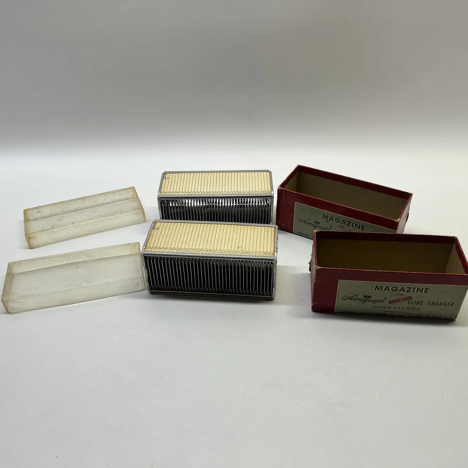 AIREQUIPT Auto Tray Model P for 2 x 2" Metal 35mm Film Slides Vintage Lot Of 2 - Image 3 of 4