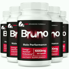 Bruno Pills for Men, Advanced Male Performance & Energy Pills - 5 Pack