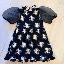 Janie and Jack Floral Puff Sleeve Kids Dress