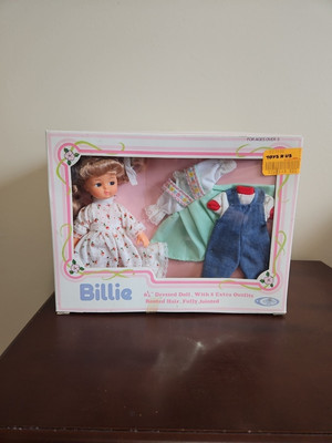 Vtg New In Box 70's Playmates Billie Doll 6 1/2'' Dressed Extra Outfits Toys R Us