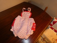 Tiny World Baby Sun Romper Vintage Montgomery Ward Heart Print Ruffle Bottom