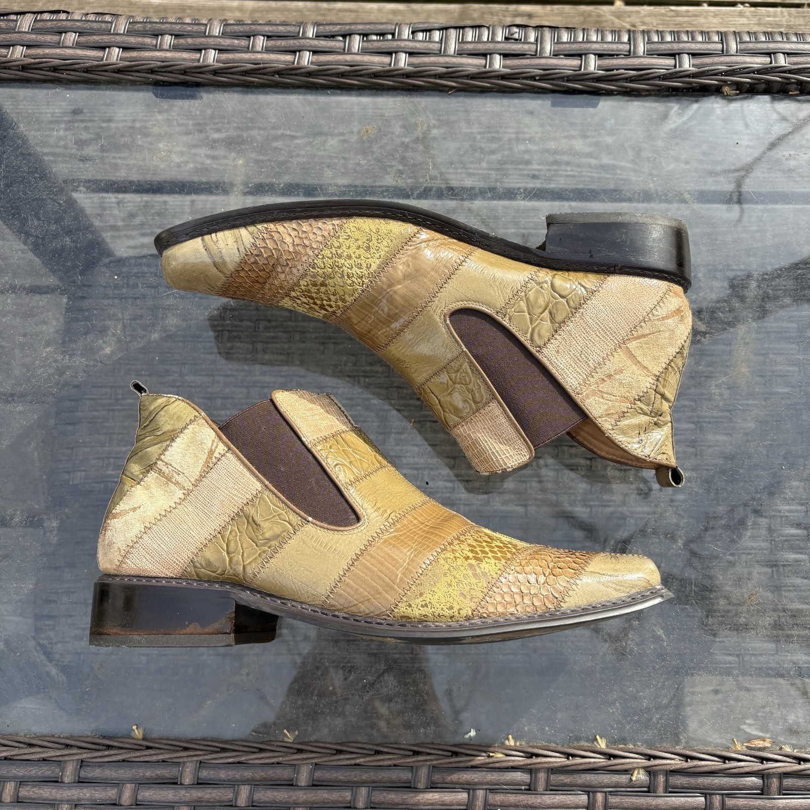 VTG Giorgio Brutini Python Snakeskin Natural Ankl… - image 6