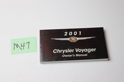 01 2001 Chrysler Voyager owners manual OEM Factory Guide Book User Guide