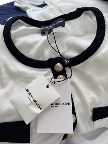 Generation Love Faith Top White Black Workwear Everyday Style NWT L - Picture 8 of 13