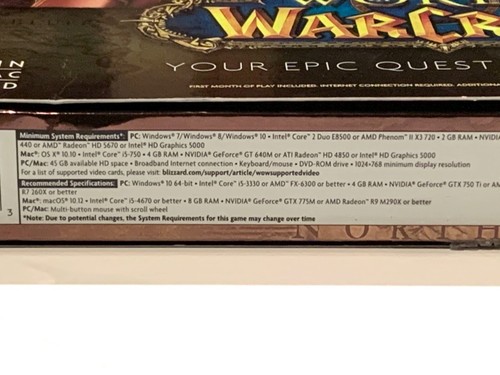 World of warcraft game. Boxed dvd. New - Picture 3 of 3