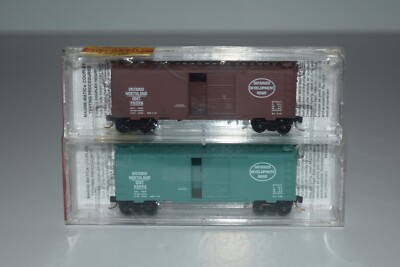 N Scale MTL 20376 Ontario Northland Set of 2 40' Single Door Boxcar C29143
