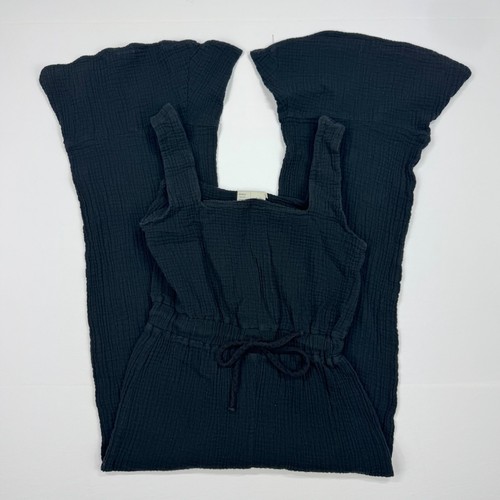 Anthropologie Saturday Sunday Jumpsuit schwarz Größe Small Gaze ärmellos ausgestellt - Bild 8 von 8