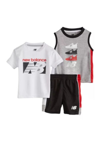 New Balance Jungen Gr. M (5/6) 3-teiliges Active Shorts Set Neu mit Etikett