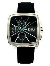 D&G Dolce & Gabbana DW0107 Goodtimes Multifunction Chronograph Black Strap Watch