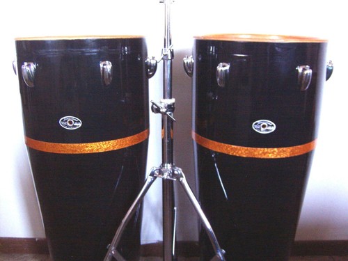Vintage Slingerland Double Conga Drum Kit with stand Early 70's Rare & Nice - Picture 7 of 13