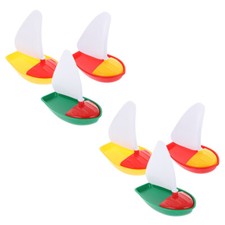 6 Pcs Kids Plastic Sailing Boat Toys for Bath Swimming Pool and Beach Fun