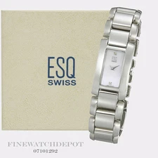 Authentic Ladies ESQ Swiss Stainless Steel Linque MOP Watch 07101292