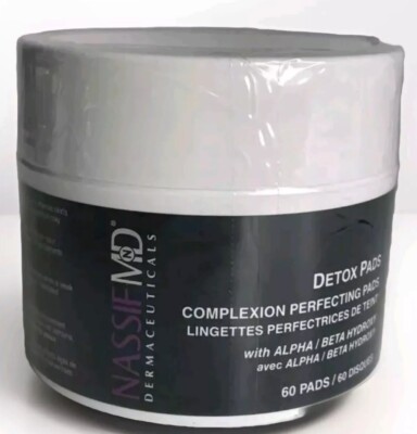 NEW SEALED Nassif MD Detox Pads Complexion Perfecting Pads 60-Count (e2)