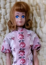 Vintage 1962 Mattel Midge Barbie's Best  Friend Blue Eyes Dress
