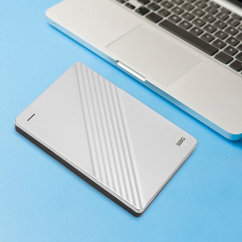 Silver 500GB External Hard Drive Ultrathin 2.5in USB 3.0 Plug And Play Fit - Picture 3 of 22