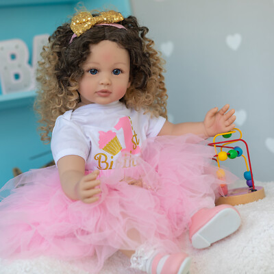 Newborn 24'' Infant Reborn Baby Dolls Cloth Body Adorable Realistic Toddler Gift