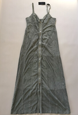 $1995 Diesel Black Gold Womens Difor Long Perforated Leather Dress EU-42 /  US-6 | eBay