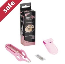 Lot 1700 PINK TWEEZLIGHT SET Tweezer with LED Light Eyebrow Remover Hair Eyelash