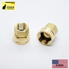 (2 pcs) 3/4" Female Garden Hose x 1/2" FIP Threaded Swivel Brass Adapter Fitting