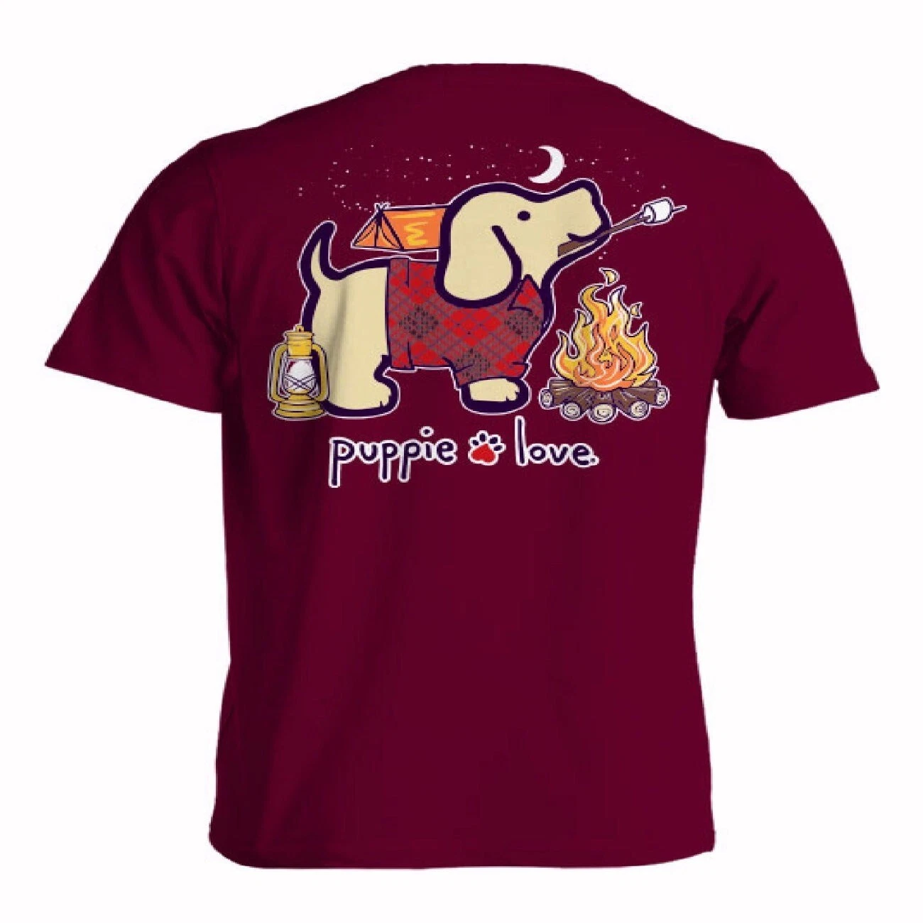 Puppie Love Dog Camping Pup Toasted Marshmallows Short Sleeve T-Shirt NEW
Opens in a new window or t