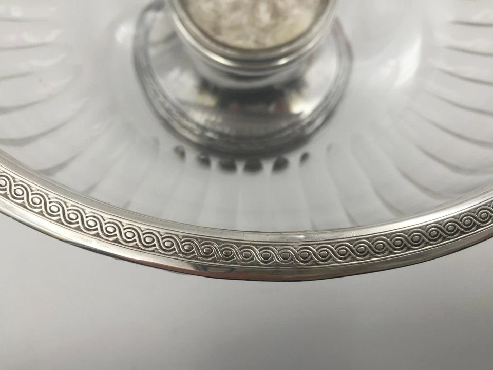 Люксембургская серебряная и стеклянная центральная чаша W. Wolff в стиле ампир от th - Изображение 4 из 4