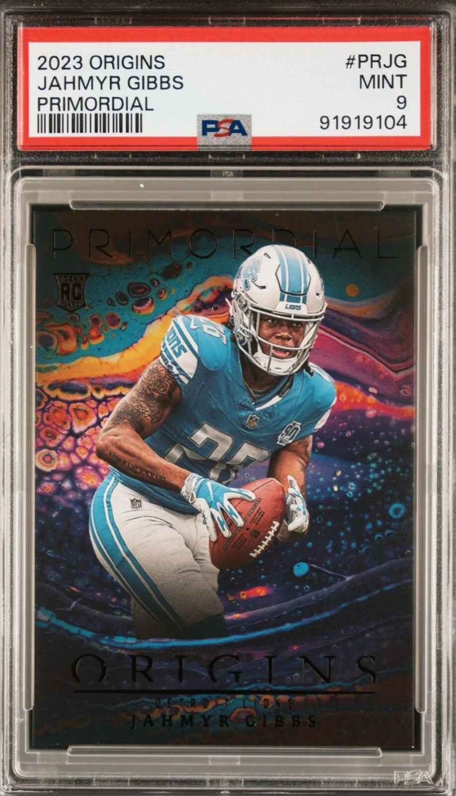 Jahmyr Gibbs Panini Origins Primordial #PRJG Base